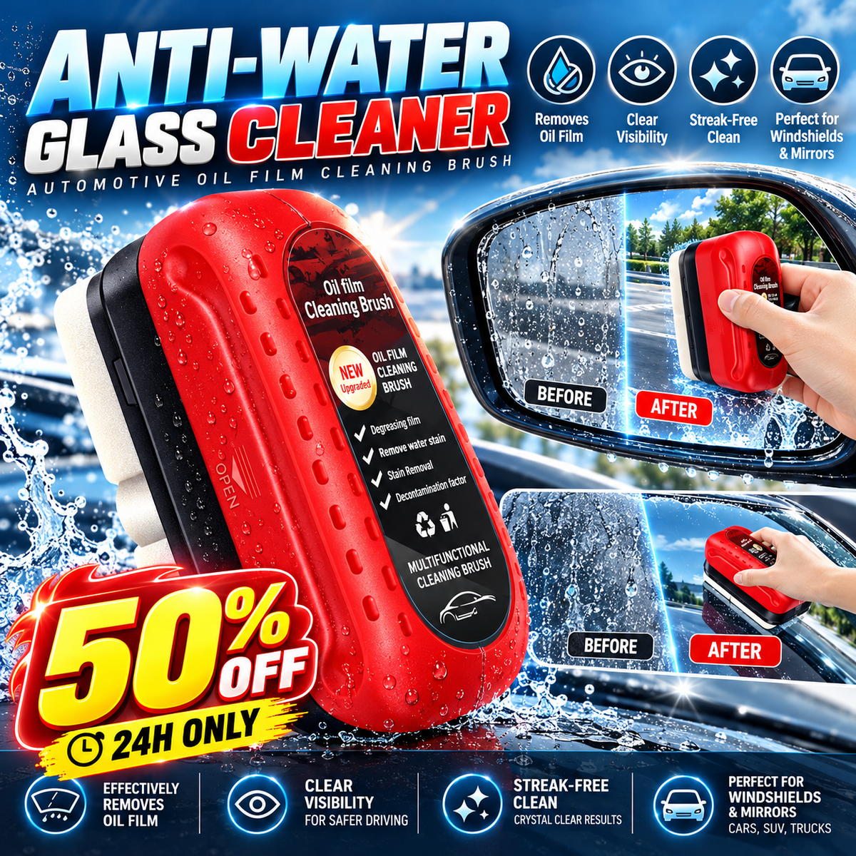 OneStop™ Anti Water Glass Cleaner