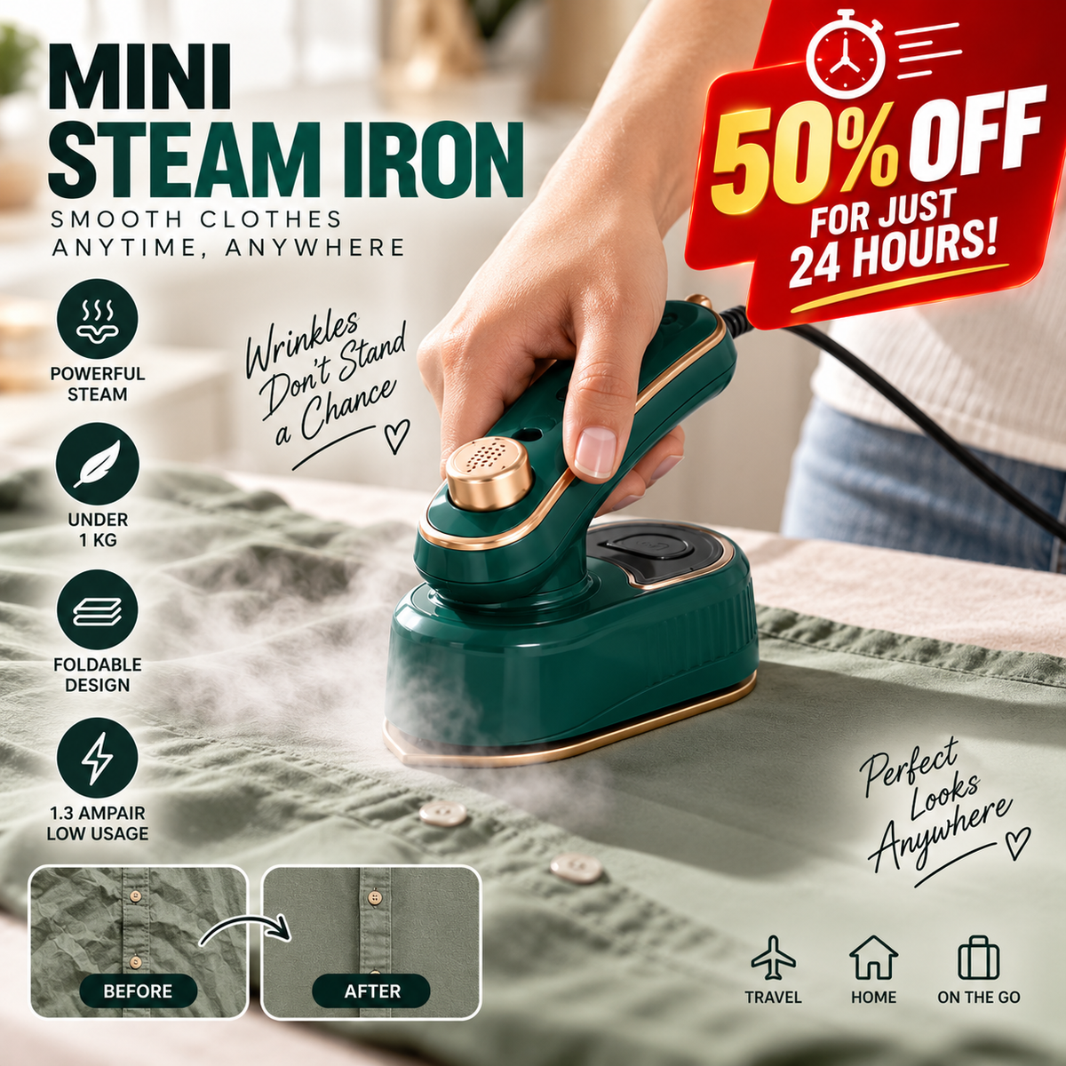OneStop™ Portable Mini Iron