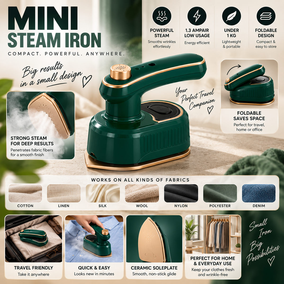 OneStop™ Portable Mini Iron