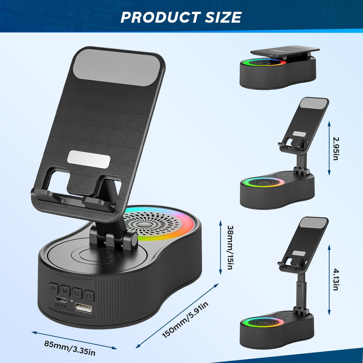 OneStop™ 5 in 1 Bluetooth Speaker Phone Support