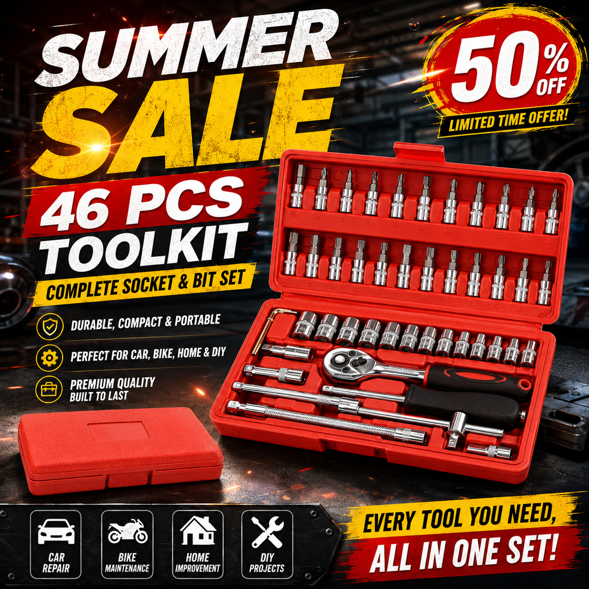 OneStop™ 46 In 1 Pcs Tool Kit